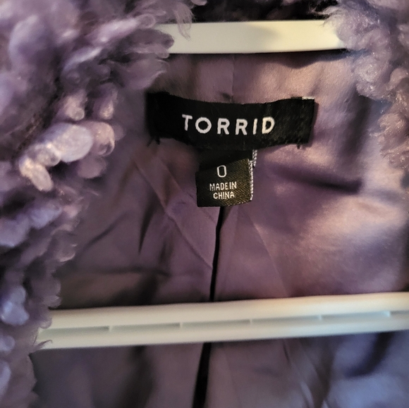 Torrid shacket, size 0, purple, nwot - Picture 2 of 3